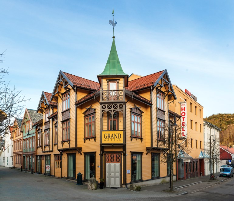 Fasaden av Grand Hotel Egersund